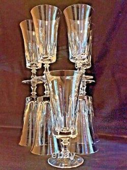 Set 9 Gorham Crystal Cathedral Footed Iced Tea Glasses Vintage Cut Crystal