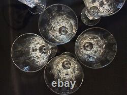 Set 9 Gorham Crystal Cathedral Footed Iced Tea Glasses Vintage Cut Crystal