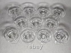Set Of 11 Signed Waterford Mourne Cut Crystal Liquor Cocktail Glasses 3 High
