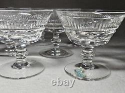 Set Of 11 Signed Waterford Mourne Cut Crystal Liquor Cocktail Glasses 3 High