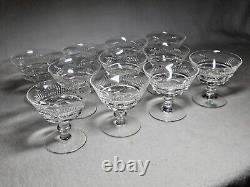 Set Of 11 Signed Waterford Mourne Cut Crystal Liquor Cocktail Glasses 3 High