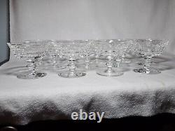 Set Of 12 Signed Waterford Mourne Cut Crystal Low Sherbert Glasses 3 1/2 High