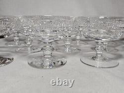 Set Of 12 Signed Waterford Mourne Cut Crystal Low Sherbert Glasses 3 1/2 High