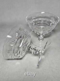 Set Of 12 Signed Waterford Mourne Cut Crystal Low Sherbert Glasses 3 1/2 High