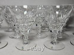 Set Of 12 Signed Waterford Mourne Cut Crystal Water Goblets Vintage