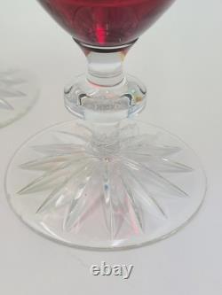 Set Of 4 AJKA Crystal Cut to Clear Iced Tea Water Goblets Glasses Proinnseas