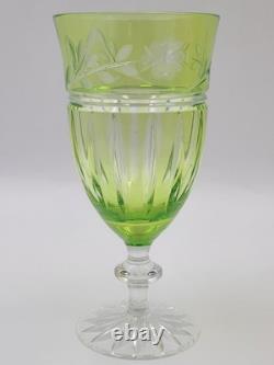 Set Of 4 AJKA Crystal Cut to Clear Iced Tea Water Goblets Glasses Proinnseas