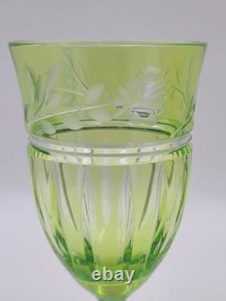 Set Of 4 AJKA Crystal Cut to Clear Iced Tea Water Goblets Glasses Proinnseas