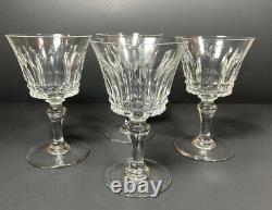 Set Of (4) Baccarat France Piccadilly Cut Crystal Water Goblet Glasses, 6h