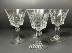 Set Of (4) Baccarat France Piccadilly Cut Crystal Water Goblet Glasses, 6h