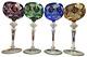 Set Of 4 Vintage Nachtmann Bleikristall Cut To Clear Wine/cordial Glasses