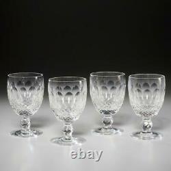 Set Of (4) Waterford Colleen Short Cut Crystal Water Goblet Glasses, 5.25