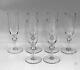 Set Of 6 Baccarat Cut Crystal Champagne Flutes Normandie Made In France