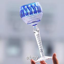 Set Of 6 Colors Wedding Water Wine Goblet Hand Cut Crystal Glasses Stemware Set Of 6 Colors Wedding Water Wine Goblet Hand Cut Crystal Glasses Stemware