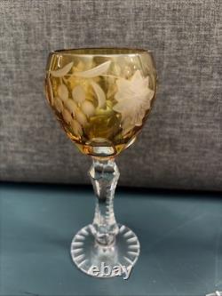 Set Of 6 Nachtmann Traube Cut to Clear Crystal Cordial Glasses Multicolor 5.25