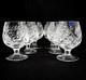 Set Of 6 Russian Cut Crystal Snifter Glasses 5 Oz, USSR Soviet Cognac Goblet