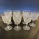 Set Of 7 American Brilliant Cut Glass/crystal Water/Wine Goblets/ Libbey