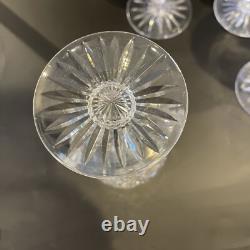 Set Of 7 American Brilliant Cut Glass/crystal Water/Wine Goblets/ Libbey
