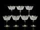 Set Of 7 High Quality Cut Crystal Champagne/Sorbet Stems Glasses. 5 1/8 Height