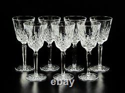 Set Of 7 Tall Waterford Golden Lismore Wine Glass Cut Crystal Stemware. 7 3/8 H