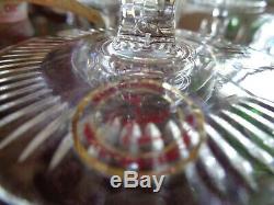 Set Of 8 Ajka Marsala Cut To Clear Crystal Brandy Snifter Glasses Hungary