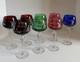 Set Of 8 Bohemian Czech Cut To Clear Crystal Hock Wine Glasses Goblets 8