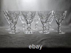 Set Of 8 Signed Waterford Mourne Cut Crystal Wine Goblets 5 1/4 High X 3 5/8