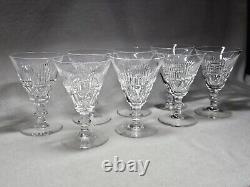 Set Of 8 Signed Waterford Mourne Cut Crystal Wine Goblets 5 1/4 High X 3 5/8