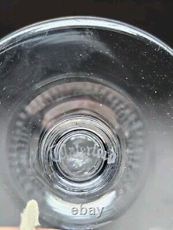 Set Of 8 Signed Waterford Mourne Cut Crystal Wine Goblets 5 1/4 High X 3 5/8