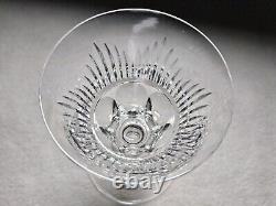 Set Of 8 Signed Waterford Mourne Cut Crystal Wine Goblets 5 1/4 High X 3 5/8