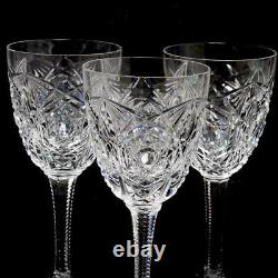 Set Of Three (3) Baccarat Crystal Lagny Claret Wine Glasses, 6.5