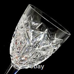 Set Of Three (3) Baccarat Crystal Lagny Claret Wine Glasses, 6.5