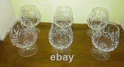 Set Of Waterford Lismore Cut Glass Crystal Brandy Glasses (x6)