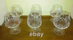 Set Of Waterford Lismore Cut Glass Crystal Brandy Glasses (x6)