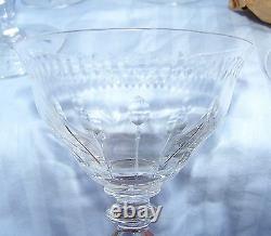 Set of 10 Hawkes Crystal Cut Glass Champagne Sherbet Wine Goblet Glasses Signed
