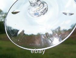 Set of 10 Hawkes Crystal Cut Glass Champagne Sherbet Wine Goblet Glasses Signed