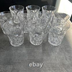 Set of 10 Vintage American Brilliant ABP Cut Crystal Old Fashioned Glasses