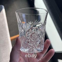 Set of 10 Vintage American Brilliant ABP Cut Crystal Old Fashioned Glasses