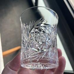 Set of 10 Vintage American Brilliant ABP Cut Crystal Old Fashioned Glasses