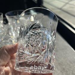 Set of 10 Vintage American Brilliant ABP Cut Crystal Old Fashioned Glasses