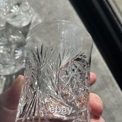 Set of 10 Vintage American Brilliant ABP Cut Crystal Old Fashioned Glasses