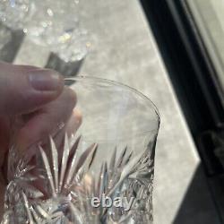 Set of 10 Vintage American Brilliant ABP Cut Crystal Old Fashioned Glasses