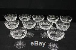Set of 11 WATERFORD Crystal LISMORE Cut Champagne/Tall Sherbet Glasses, Ireland