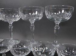 Set of 12 Tiffin-Franciscan Carlyle Tall Champagne Sherbet Cut Crystal Glasses