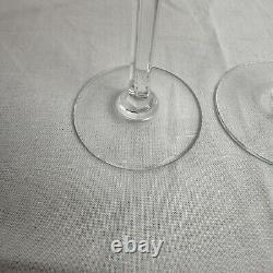 Set of 2 Baccarat Crystal Genova Cut To Clear Cordial Shot Glasses Multi-Color