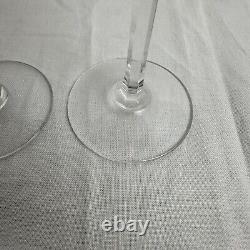 Set of 2 Baccarat Crystal Genova Cut To Clear Cordial Shot Glasses Multi-Color