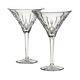 Set of 2 Waterford Cut Crystal Lismore tall Martini Glasses