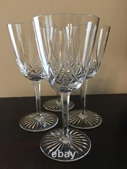 Set of 4 Antique Baccarat Epron 1920s French Cut Crystal Water Glasses
