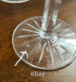 Set of 4 Bohemian Crystal Cut to Clear Approx 8 2/5 Wine Hock Glass Set Vintage