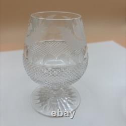 Set of 4 Edinburgh Cut Crystal Whiskey Thistle Glasses Made In Scotland Label